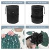 2PCS Artistic Cactus-132 Travel Cosmetic Bag: Your Ultimate Makeup Organizer & Bathroom Cases - With Drawstring, Cylindrical & Small Toiletry Bag view 3