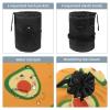 2PCS Green avocado-672 Travel Cosmetic Bag: Your Ultimate Makeup Organizer & Bathroom Cases - With Drawstring, Cylindrical & Small Toiletry Bag view 3