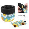 2PCS Artistic Sunflowers-278 Travel Cosmetic Bag Makeup Organizer: Stylish Bathroom Cases with Drawstring, Cylindrical & Small Toiletry Bag view 4