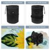 2PCS Artistic Sunflowers-258 Travel Cosmetic Bag Makeup Organizer: Stylish Bathroom Cases with Drawstring, Cylindrical & Small Toiletry Bag view 2