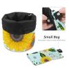 2PCS Artistic Sunflowers-258 Travel Cosmetic Bag Makeup Organizer: Stylish Bathroom Cases with Drawstring, Cylindrical & Small Toiletry Bag view 3