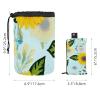 2PCS Artistic Sunflowers-258 Travel Cosmetic Bag Makeup Organizer: Stylish Bathroom Cases with Drawstring, Cylindrical & Small Toiletry Bag view 4