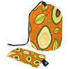 2PCS Green avocado-638 Travel Cosmetic Bag Makeup Organizer: Stylish Bathroom Cases with Drawstring, Cylindrical & Small Toiletry Bag view 1