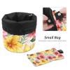 2PCS Aesthetic Sunflower-337 Travel Cosmetic Bag Makeup Organizer Bag Bathroom Cases Toiletry Bag with Drawstring (Cylindrical bag and small bag) view 4