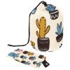 2PCS Colorful Cactus-56 Travel Cosmetic Bag: Your Ultimate Makeup Organizer & Bathroom Cases - With Drawstring, Cylindrical & Small Toiletry Bag view 1