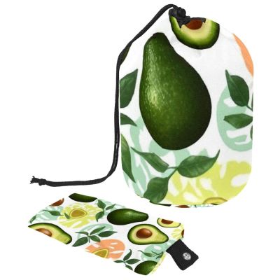 2PCS Green avocado-668 Travel Cosmetic Bag: Your Ultimate Makeup Organizer & Bathroom Cases - With Drawstring, Cylindrical & Small Toiletry Bag