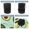 2PCS Green avocado-579 Travel Cosmetic Bag Makeup Organizer, Drawstring Bathroom Cases - Cylindrical & Small Toiletry Bag view 3