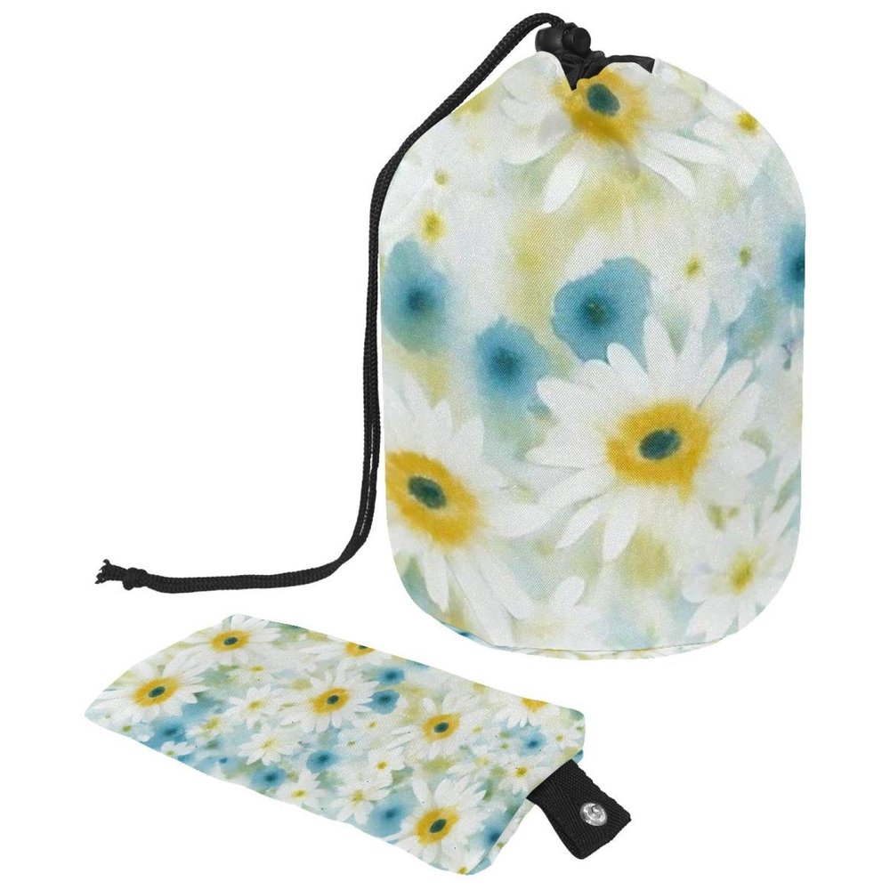2PCS Yellow Sunflower-240 Travel Cosmetic Bag: Your Ultimate Makeup Organizer & Bathroom Cases - With Drawstring, Cylindrical & Small Toiletry Bag