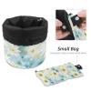2PCS Yellow Sunflower-240 Travel Cosmetic Bag: Your Ultimate Makeup Organizer & Bathroom Cases - With Drawstring, Cylindrical & Small Toiletry Bag view 4