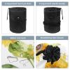 2PCS Yellow Sunflower-204 Travel Cosmetic Bag: Your Ultimate Makeup Organizer & Bathroom Cases - With Drawstring, Cylindrical & Small Toiletry Bag view 3