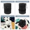 2PCS Colorful Cactus-2 Travel Cosmetic Bag Makeup Organizer: Stylish Bathroom Cases with Drawstring, Cylindrical & Small Toiletry Bag view 3
