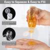 Wowang Travel Bottles for Toiletries 10 Pcs 3.4oz Travel Size Toiletries TSA Approved Pre-labeled Travel Shampoo Bottles Refillable Spray Bottle Leak Proof Small Cream Jars for Body Wash Lotion(Clear) view 3