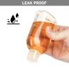 Wowang Travel Bottles for Toiletries 10 Pcs 3.4oz Travel Size Toiletries TSA Approved Pre-labeled Travel Shampoo Bottles Refillable Spray Bottle Leak Proof Small Cream Jars for Body Wash Lotion(Clear) view 4