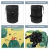 2PCS Artistic Cactus-152 Travel Cosmetic Bag: Your Ultimate Makeup Organizer & Bathroom Cases - With Drawstring, Cylindrical & Small Toiletry Bag view 3