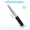 3PCS Fingernail Files, Metal Nail File for Natural Nails, Diamond Fingernail Files with Non Slip Handle, Finger Nail Filers for Women Men, Sapphire Grit Nail Filers Gift view 2