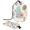 2PCS Colorful Cactus-100 Travel Cosmetic Bag: Your Ultimate Makeup Organizer & Bathroom Cases - With Drawstring, Cylindrical & Small Toiletry Bag view 1
