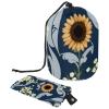 2PCS Artistic Sunflowers-288 Travel Cosmetic Bag: Your Ultimate Makeup Organizer & Bathroom Cases - With Drawstring, Cylindrical & Small Toiletry Bag view 1