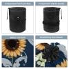 2PCS Artistic Sunflowers-288 Travel Cosmetic Bag: Your Ultimate Makeup Organizer & Bathroom Cases - With Drawstring, Cylindrical & Small Toiletry Bag view 3