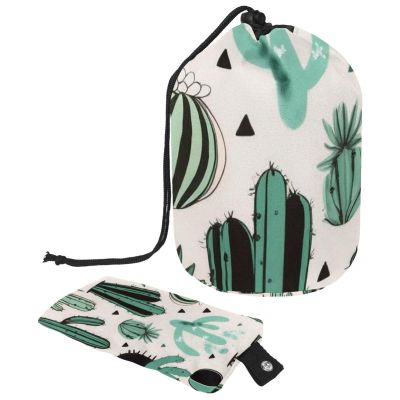 2PCS Artistic Cactus-170 Travel Cosmetic Bag Makeup Organizer: Stylish Bathroom Cases with Drawstring, Cylindrical & Small Toiletry Bag