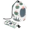 2PCS Artistic Cactus-107 Travel Cosmetic Bag Makeup Organizer, Drawstring Bathroom Cases - Cylindrical & Small Toiletry Bag view 1