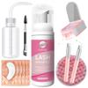 SVECKE Lash Shampoo Kit, 2 fl.oz / 60ml Eyelash Cleanser, Eyelash Shampoo for Lash Extensions, Lash Cleaning Kit with Lash Fan Dryer, Eyelash Remover for Salon and Home Use view 1