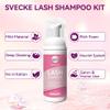 SVECKE Lash Shampoo Kit, 2 fl.oz / 60ml Eyelash Cleanser, Eyelash Shampoo for Lash Extensions, Lash Cleaning Kit with Lash Fan Dryer, Eyelash Remover for Salon and Home Use view 2