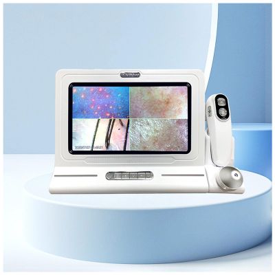 Miasazyr 11 Inch Skin Analyzer Machine Professional Scalp Detector Hair Follicles Oil Moisture Tester Digital Hair Microscope Facial Skin Scalp Analysis Machine 50X-200X