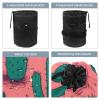 2PCS Artistic Cactus-184 Travel Cosmetic Bag: Your Ultimate Makeup Organizer & Bathroom Cases - With Drawstring, Cylindrical & Small Toiletry Bag view 3