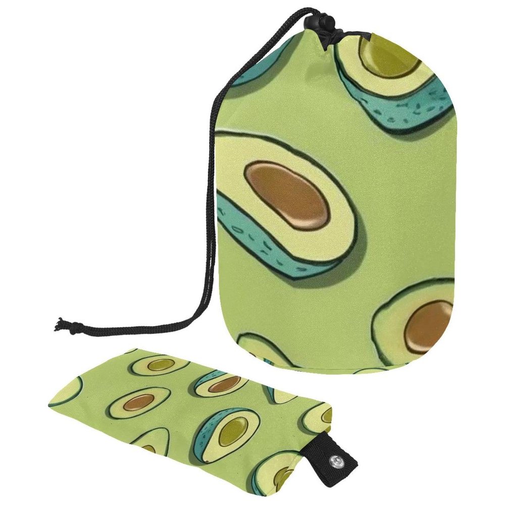 2PCS Fresh avocado-693 Travel Cosmetic Bag Makeup Organizer Bag Bathroom Cases Toiletry Bag with Drawstring (Cylindrical bag and small bag)