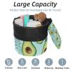 2PCS Green avocado-593 Travel Cosmetic Bag Makeup Organizer Bag Bathroom Cases Toiletry Bag with Drawstring (Cylindrical bag and small bag) view 2