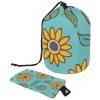2PCS Yellow Sunflower-246 Travel Cosmetic Bag Makeup Organizer: Stylish Bathroom Cases with Drawstring, Cylindrical & Small Toiletry Bag view 1