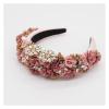 TRUSTTWO Ladies Fashion Wild Hair Band Baroque Fashion Temperament Sponge Rhinestone Fabric Flower Wild Hair Accessories The New(4) view 3