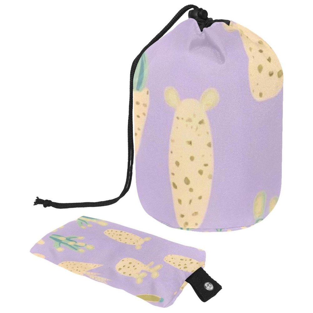 2PCS Artistic Cactus-198 Travel Cosmetic Bag Makeup Organizer: Stylish Bathroom Cases with Drawstring, Cylindrical & Small Toiletry Bag