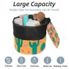 2PCS Artistic Cactus-154 Travel Cosmetic Bag Makeup Organizer: Stylish Bathroom Cases with Drawstring, Cylindrical & Small Toiletry Bag view 2