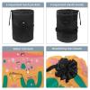 2PCS Artistic Cactus-154 Travel Cosmetic Bag Makeup Organizer: Stylish Bathroom Cases with Drawstring, Cylindrical & Small Toiletry Bag view 3