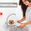 2 Pieces Bath Sponge Capybara Exfoliation Sponge Shower Sponge Ball for Kids Adults, Body Sponge for Shower  Large Size, Cute Capybara Shape Sponge Ball for Bath, Dishwashing view 4