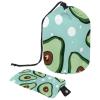 2PCS Green avocado-583 Travel Cosmetic Bag Makeup Organizer, Drawstring Bathroom Cases - Cylindrical & Small Toiletry Bag view 1