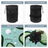 2PCS Green avocado-583 Travel Cosmetic Bag Makeup Organizer, Drawstring Bathroom Cases - Cylindrical & Small Toiletry Bag view 3