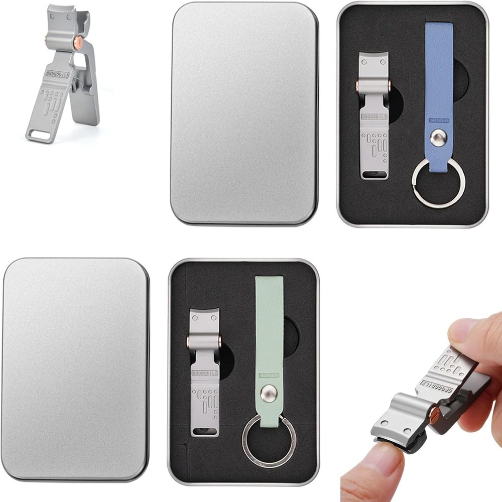 2PCS Crocmax Clipper, Gadsell Nail Clippers, Heavy Duty Nail Clippers, Nail Clipper with Large Opening, The Luxurious Ultra Sharp Nail Clippers, Nail Clipper Anti Splash (M,05)