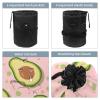 2PCS Green avocado-613 Travel Cosmetic Bag Makeup Organizer Bag Bathroom Cases Toiletry Bag with Drawstring (Cylindrical bag and small bag) view 3