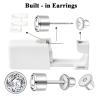 4 Pack Ear Piercing Kit - Disposable Ear Piercing Gun Cartilage Piercing Tools At Home Self Ear Piercer Kit with Earrings Stud 3mm 4mm (S216-4mm-4) view 2