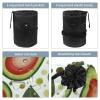 2PCS Green avocado-609 Travel Cosmetic Bag Makeup Organizer Bag Bathroom Cases Toiletry Bag with Drawstring (Cylindrical bag and small bag) view 3