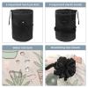 2PCS Colorful Cactus-35 Travel Cosmetic Bag Makeup Organizer, Drawstring Bathroom Cases - Cylindrical & Small Toiletry Bag view 2