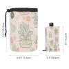2PCS Colorful Cactus-35 Travel Cosmetic Bag Makeup Organizer, Drawstring Bathroom Cases - Cylindrical & Small Toiletry Bag view 4