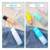 Tyqour 10 Pack Silicone Bottle Covers Leak Proof Travel Bottle Covers Silicone Covers for Travel Toiletries Elastic Sleeves for Leak Proofing Fits Various Travel Size Bottles view 4