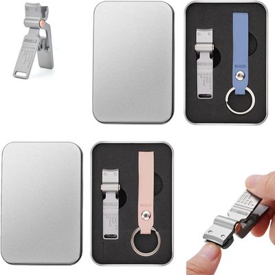 2PCS Crocmax Clipper, Heavy Duty Nail Clippers, Nail Clipper with Large Opening, Ultra Sharp Nail Clippers Steel Wide Jaw Opening Anti Splash Portable, Alligator Bionic Nail Clipper (M,D)