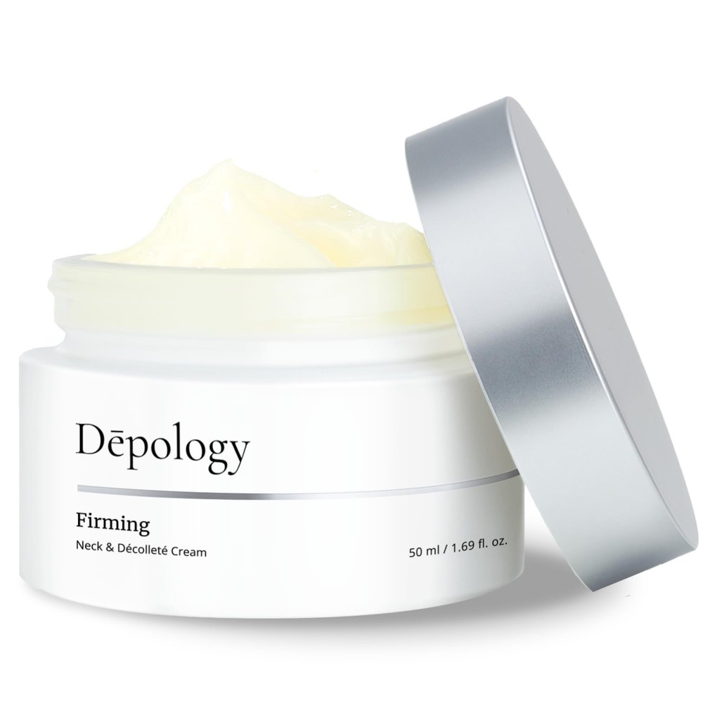 depology Firming Neck & Dcollet Cream, Anti-Aging Neck Cream for Tightening and Wrinkles with IDEALIFT4%, Retinol, Collagen, Multi-HA Complex, Korean Skin Care Product 1.69 fl. oz