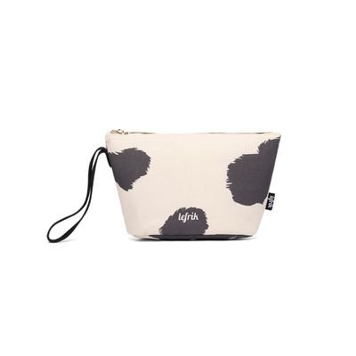 LEFRIK - Zoid Bag S - Small size - Zip closure - 100% Recycled Fabric - Eco Friendly - 2.2L, Cow, Minimalistic