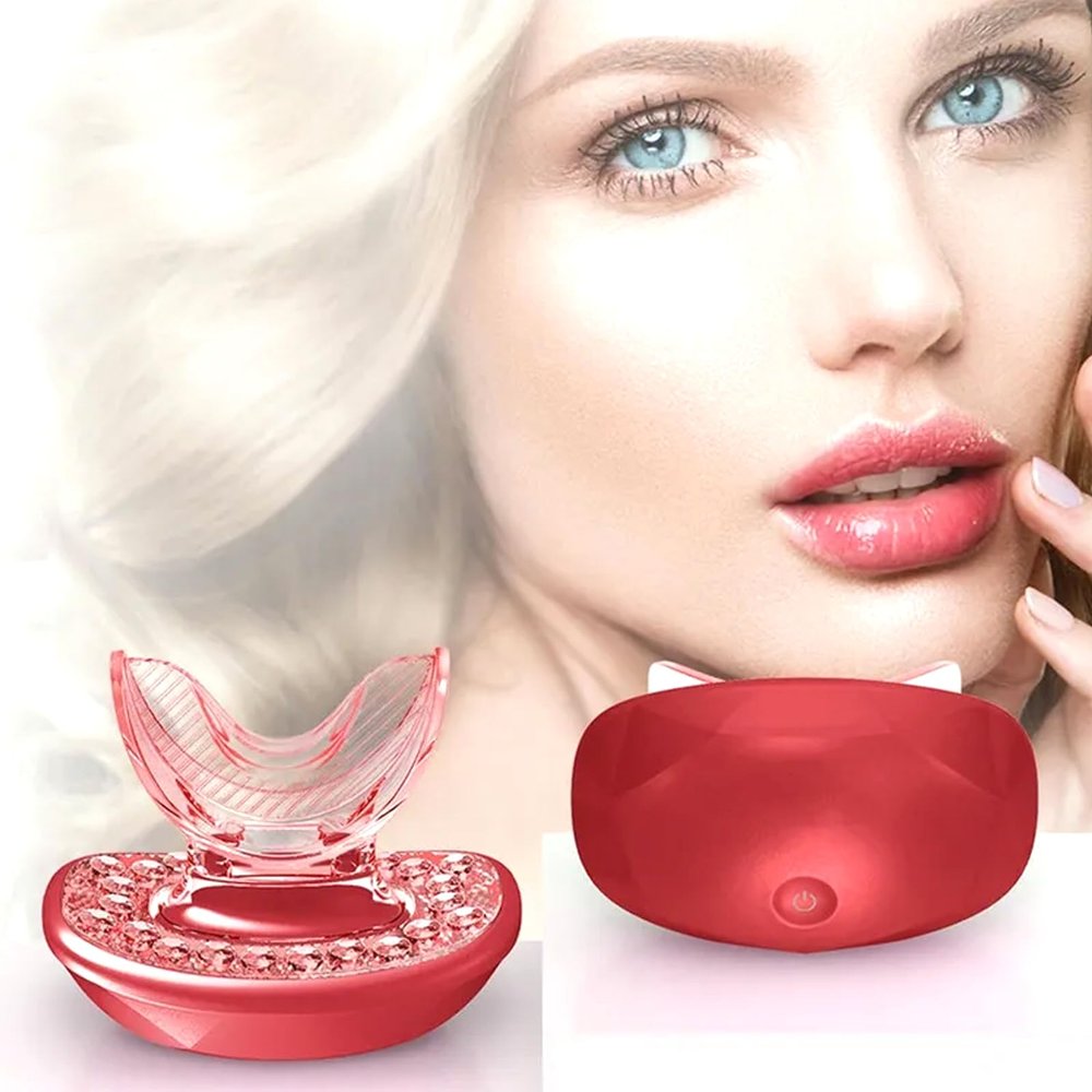 PODEC USB Charging Lip Plumper, Lip Beauty Tool Instrument Plumper Wih 3 Minutes Automatic Timer, Full 360 Coverage, for Smooth Lip Wrinkles Lip Plumper, Remove Lip's Skin Wrinkle