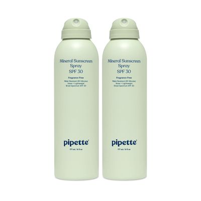Pipette Baby Mineral Sunscreen Spray SPF 30, 6 Fl Oz (Pack of 2)